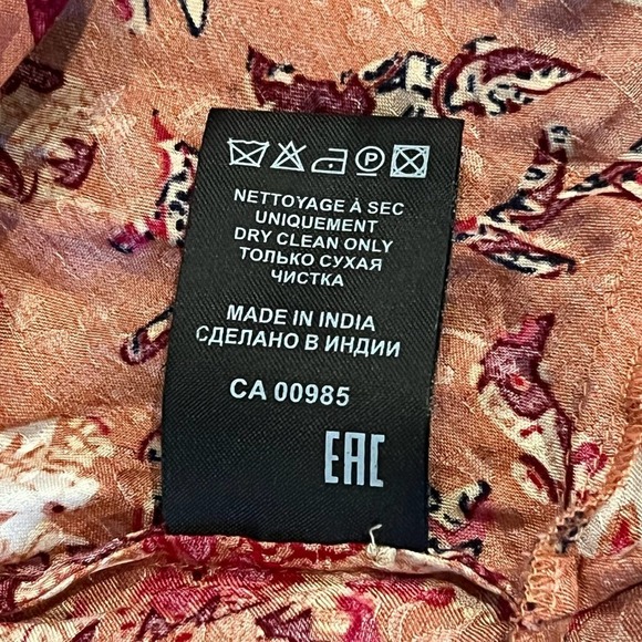 ISABEL ETOILE MARANT BAIKAL FLORAL JACQUARD WRAP DRESS PINK NWT WOMEN'S SIZE 34 - Picture 16 of 16